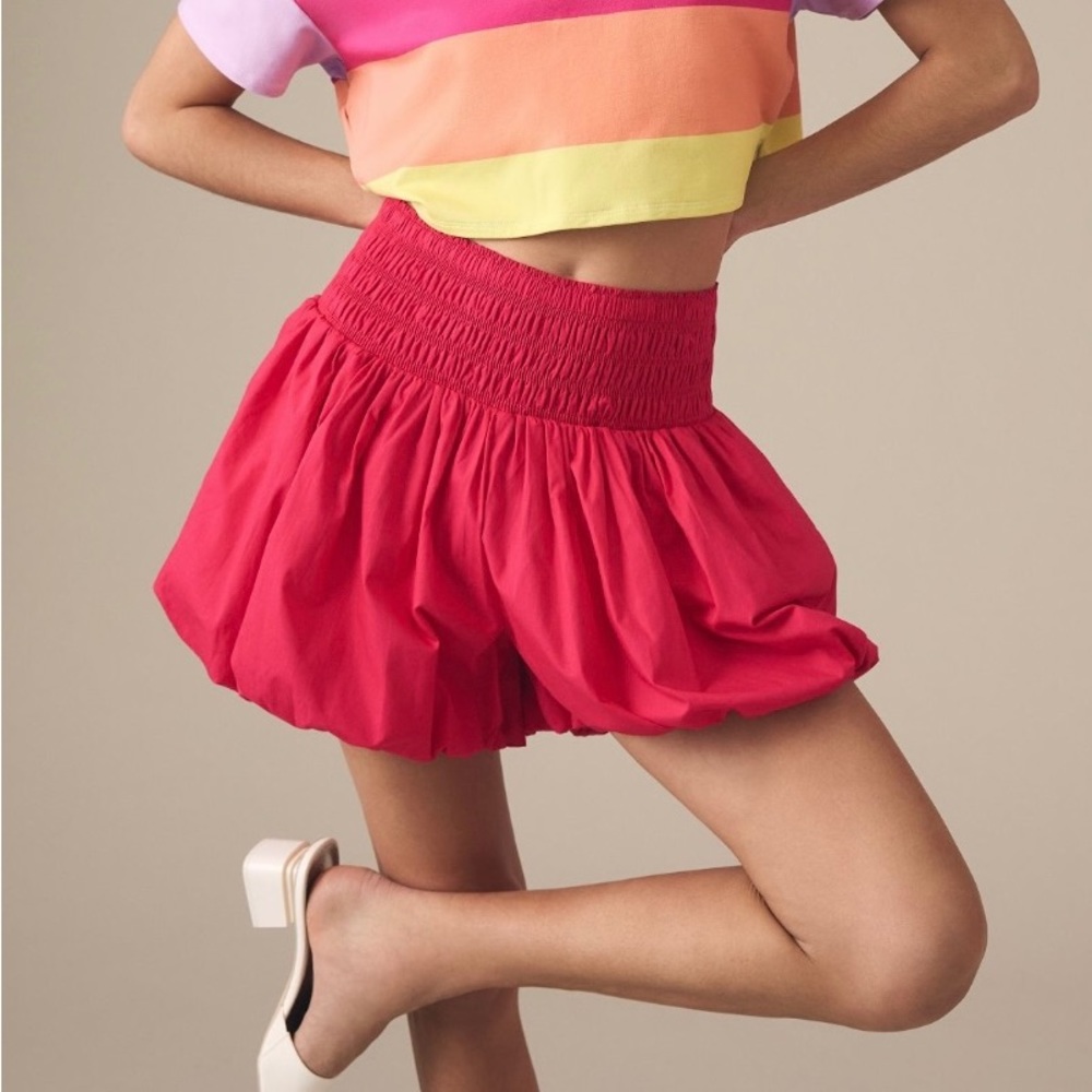 Anthropologie Maeve Smocked Bubble Shorts, Size M
